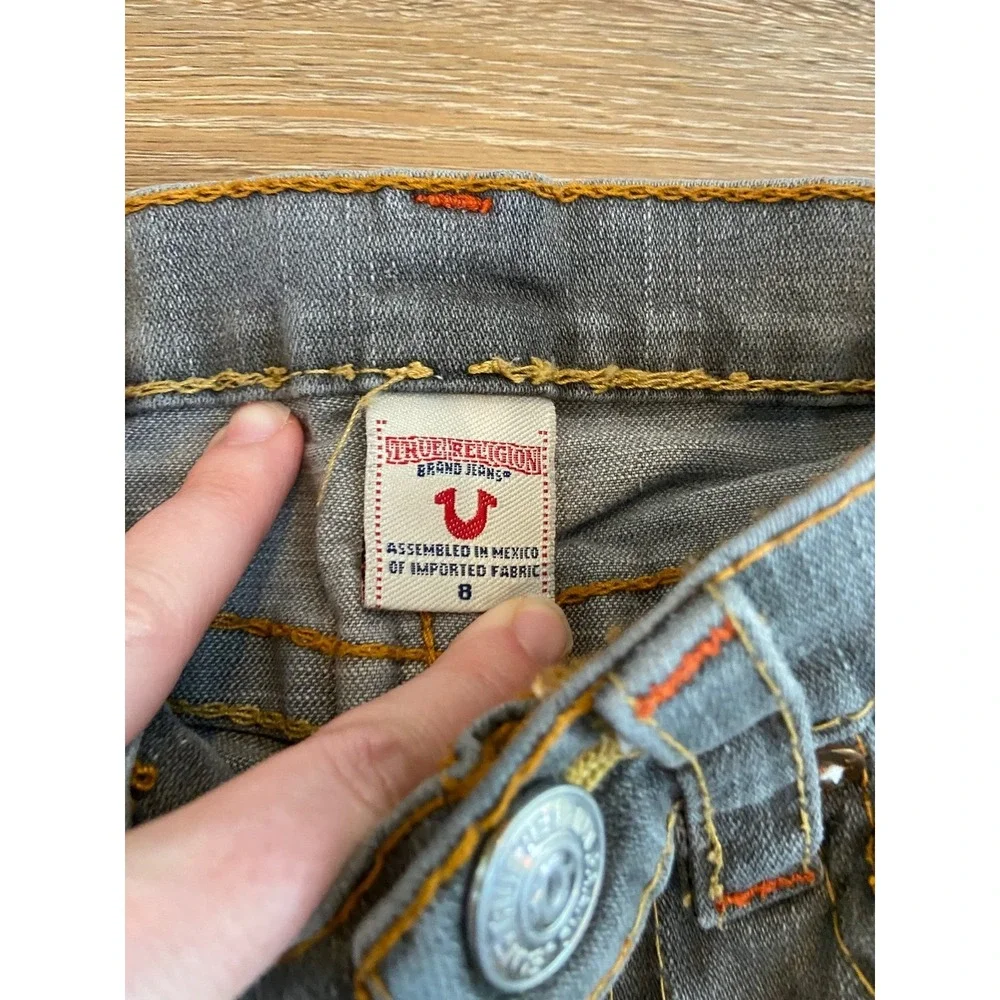 True Religion‎ gray straight leg jeans 8